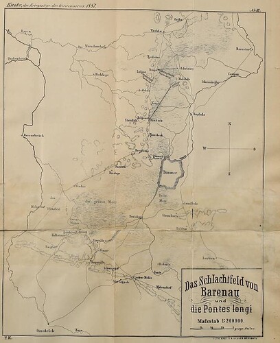 Friedrich_Knoke_Berlin_1887_Karte_III_Das_Schlachtfeld_von_Barenau_u.die_Pontes_longi_Tacitus_I_63-69_Gemeinfrei_In_public_domain